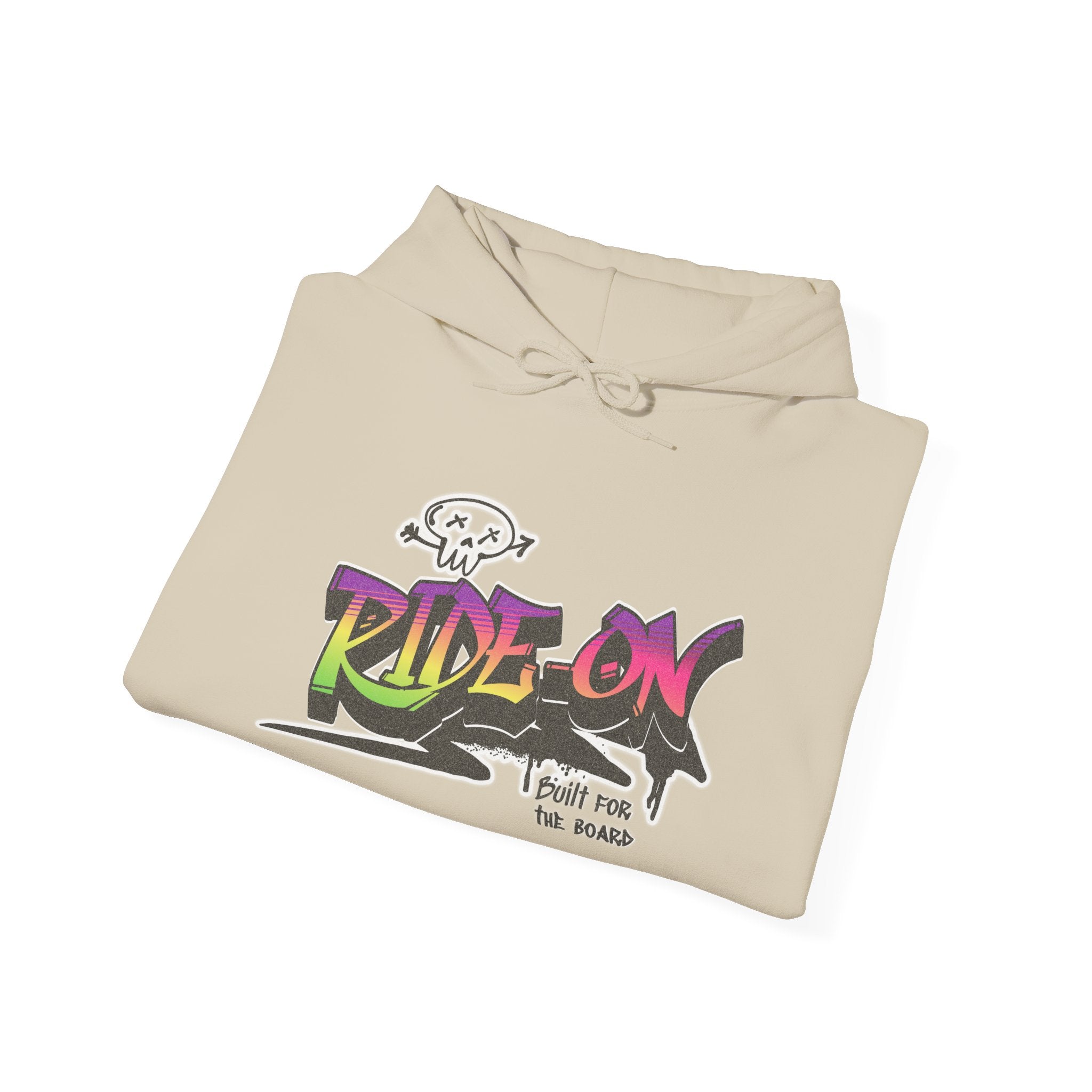 Ride-On - Unisex Heavy Blend™ Hooded Sweatshirt (Front) - Damned Threads
